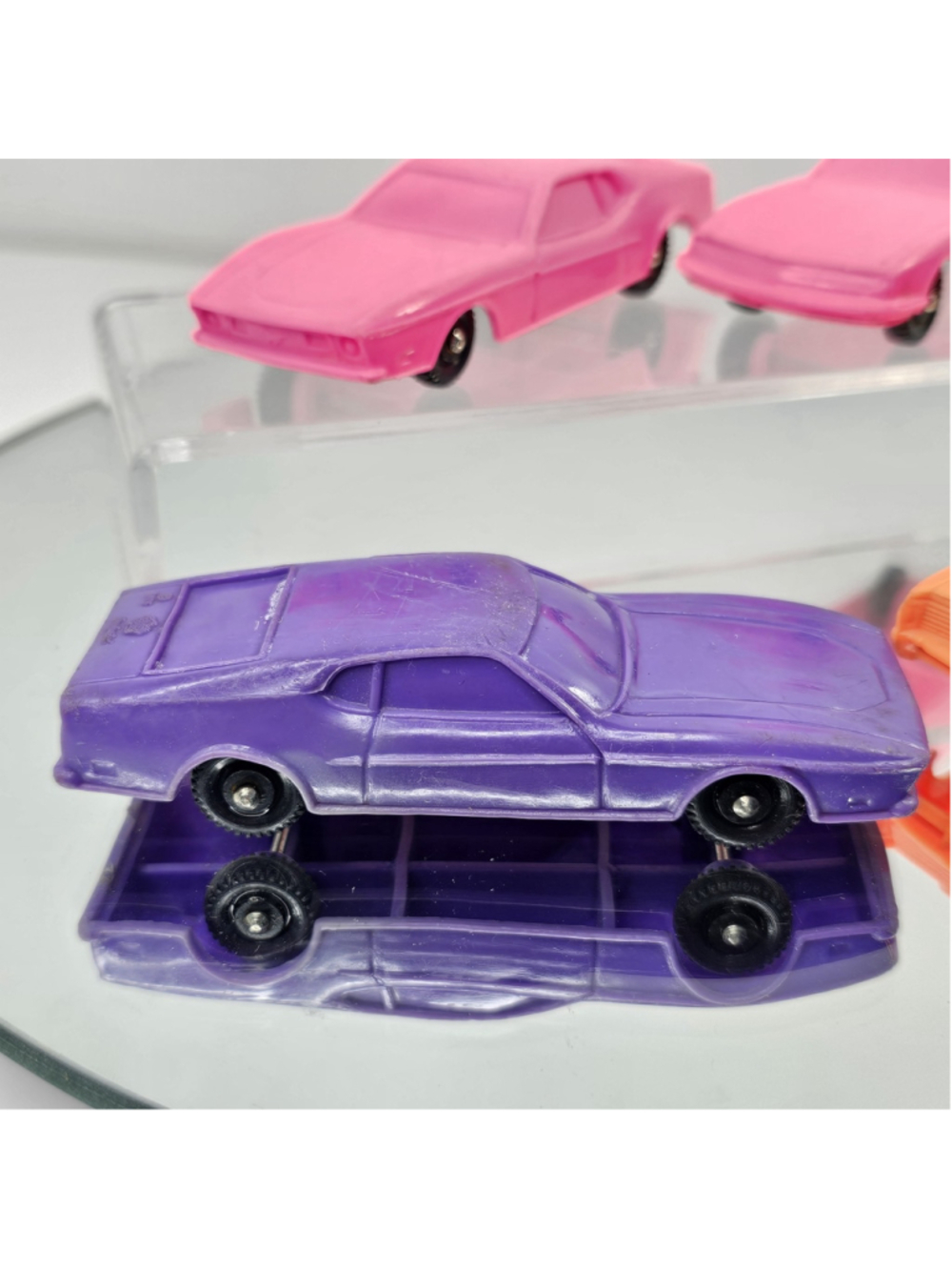 Vintage 1975 Imperial Hong Kong Plastic Toy Cars Lot of 4 Pink Orange Purple - Picture 2 of 15